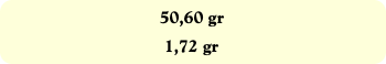 50,60 gr
1,72 gr