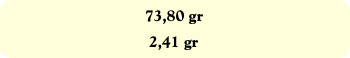 73,80 gr
2,41 gr