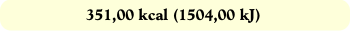 351,00 kcal (1504,00 kJ)