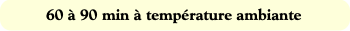 60 à 90 min à température ambiante