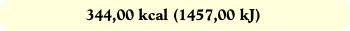 344,00 kcal (1457,00 kJ)