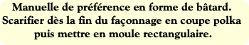 Manuelle de préférence en forme de bâtard. Scarifi