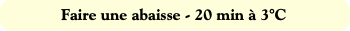 Faire une abaisse - 20 min à 3°C