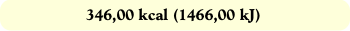 346,00 kcal (1466,00 kJ)
