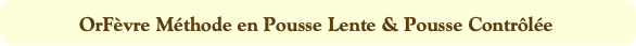 OrFèvre Méthode en Pousse Lente & Pousse Contrôlée