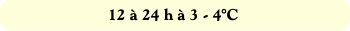 12 à 24 h à 3 - 4°C