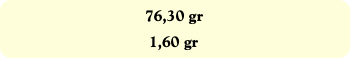 76,30 gr
1,60 gr