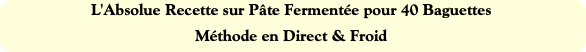 L'Absolue Recette sur Pâte Fermentée pour 40 Bague