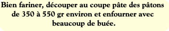 Bien fariner, découper au coupe pâte des pâtons de