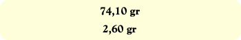 74,10 gr
2,60 gr