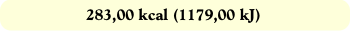 283,00 kcal (1179,00 kJ)